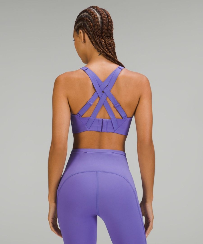 Lululemon Energy Bra High Support, B–DDD Cups Sport BH Dam Indigo Sverige | JXWQBD120