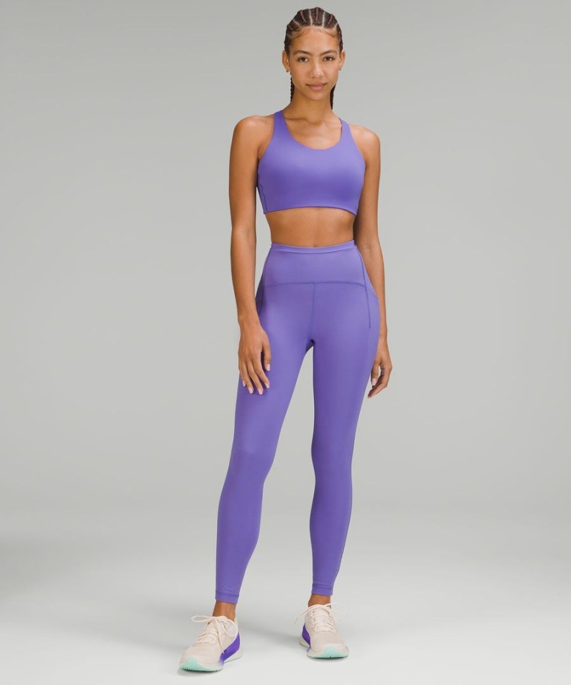 Lululemon Energy Bra High Support, B–DDD Cups Sport BH Dam Indigo Sverige | JXWQBD120