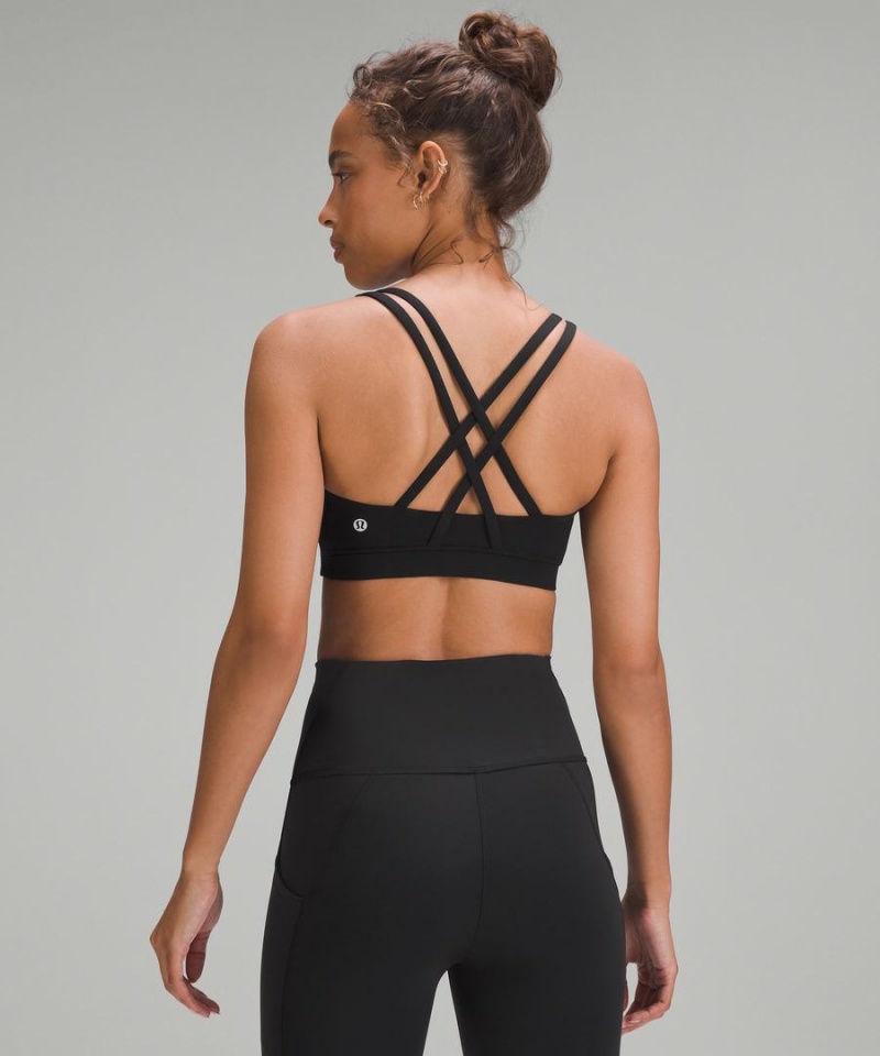 Lululemon Energy Bra Medium Support, B–D Cups Sport BH Dam Svarta Sverige | XVDQGC815
