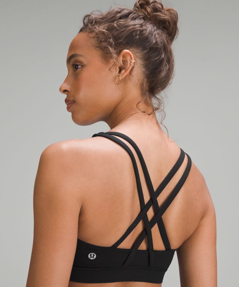 Lululemon Energy Bra Medium Support, B–D Cups Sport BH Dam Svarta Sverige | XVDQGC815