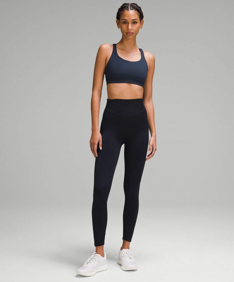 Lululemon Energy Bra Medium Support, B–D Cups Sport BH Dam Marinblå Sverige | ZTUWFJ410