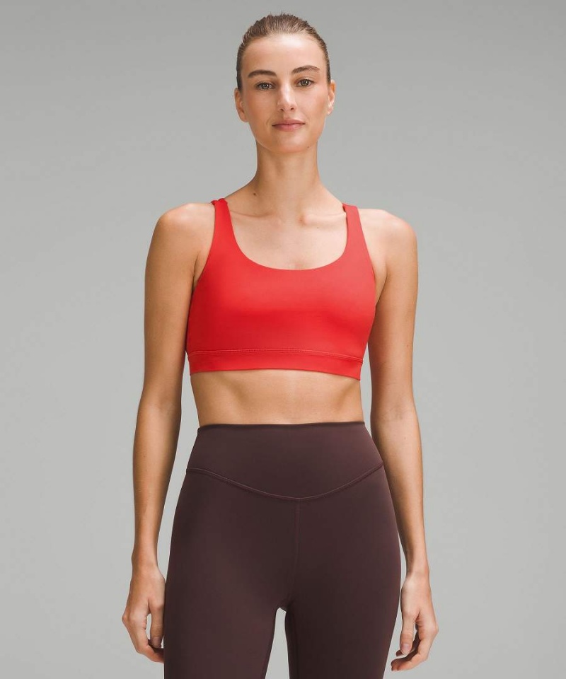 Lululemon Energy Bra Medium Support, B–D Cups Sport BH Dam Röda Sverige | ACBWXE589