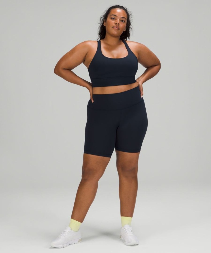 Lululemon Energy Longline Bra Medium Support, B–D Cups Sport BH Dam Marinblå Sverige | IWYJEC126