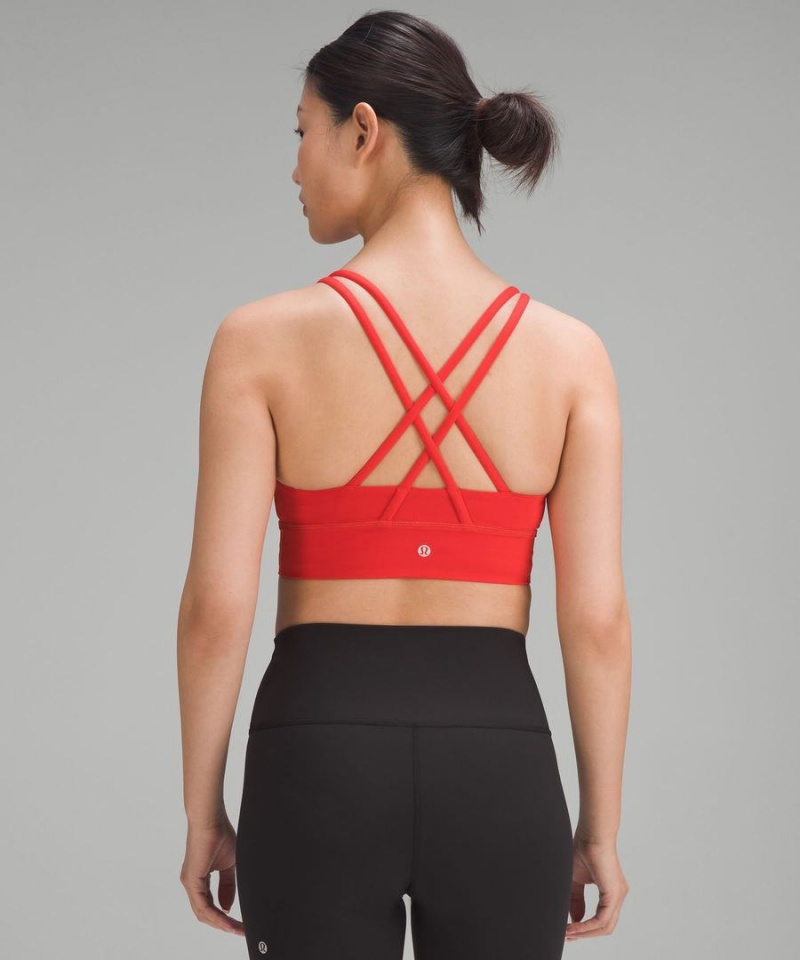 Lululemon Energy Longline Bra Medium Support, B–D Cups Sport BH Dam Röda Sverige | XKGIOJ536