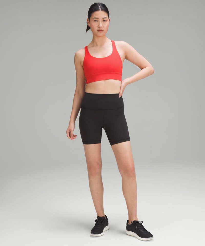 Lululemon Energy Longline Bra Medium Support, B–D Cups Sport BH Dam Röda Sverige | XKGIOJ536