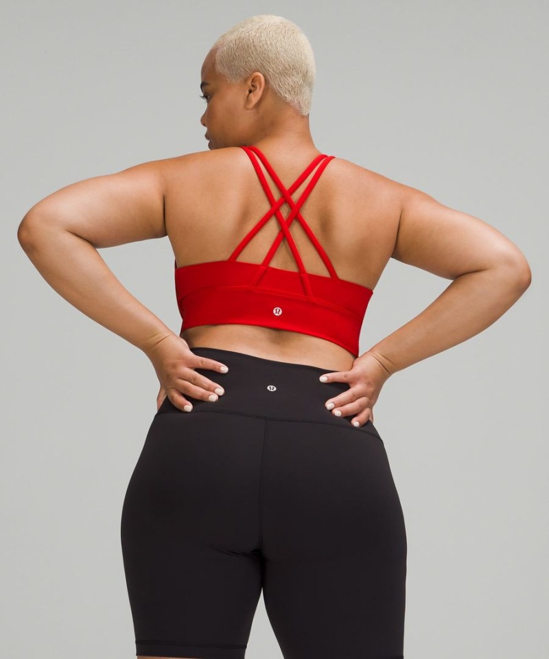 Lululemon Energy Longline Bra Medium Support, B–D Cups Sport BH Dam Mörkröda Sverige | JAIZEK193