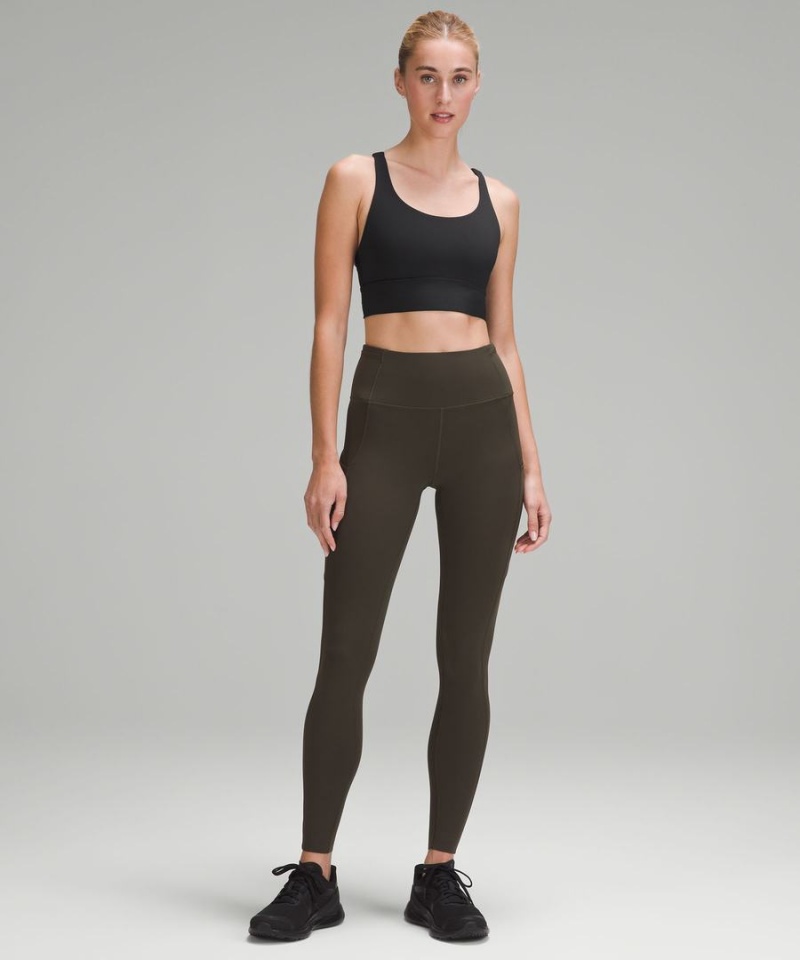 Lululemon Energy Longline Bra Medium Support, B–D Cups Sport BH Dam Svarta Sverige | DZVIBG342