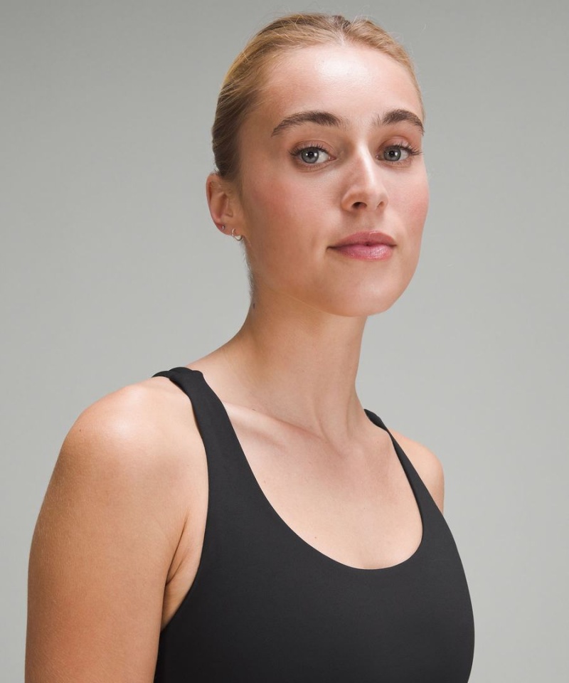 Lululemon Energy Longline Bra Medium Support, B–D Cups Sport BH Dam Svarta Sverige | DZVIBG342