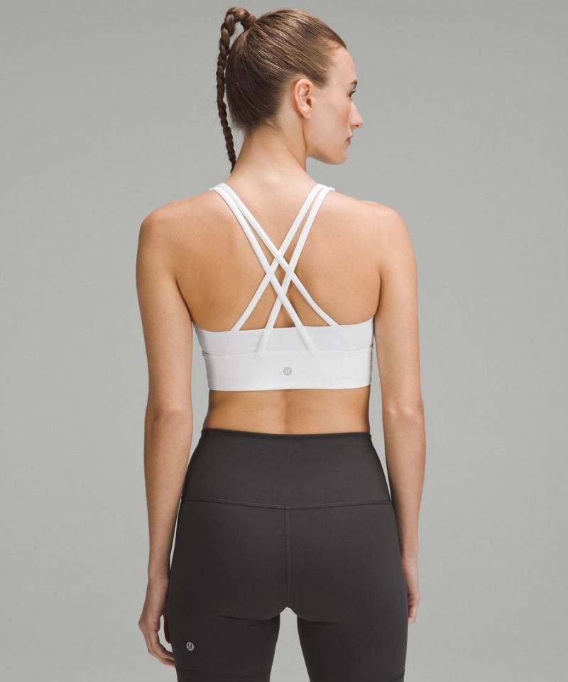 Lululemon Energy Longline Bra Medium Support, B–D Cups Sport BH Dam Vita Sverige | QUHCDF275