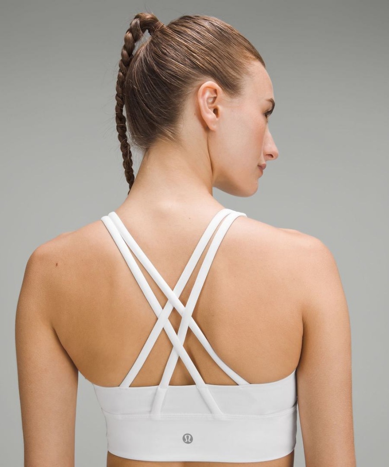 Lululemon Energy Longline Bra Medium Support, B–D Cups Sport BH Dam Vita Sverige | QUHCDF275