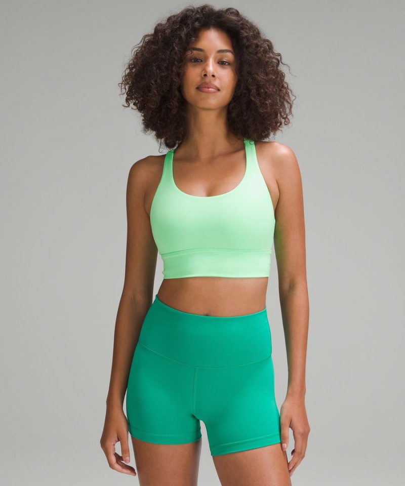 Lululemon Energy Longline Bra Medium Support, B–D Cups Sport BH Dam Turkos Sverige | FNEZPY149