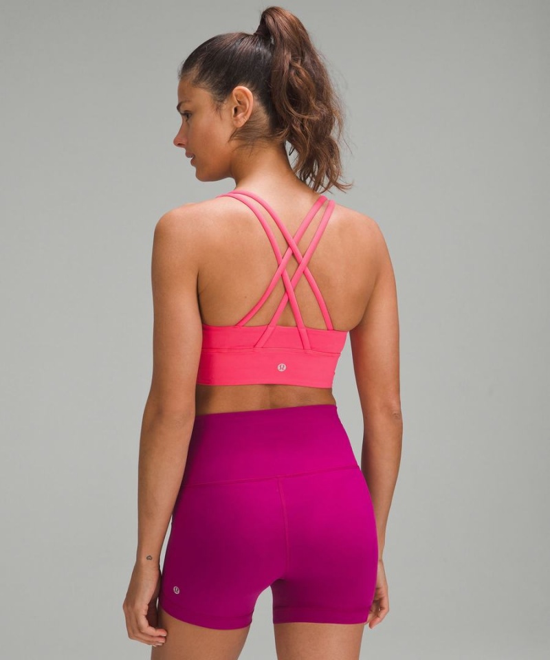 Lululemon Energy Longline Bra Medium Support, B–D Cups Sport BH Dam Röda Sverige | FTVQSK237