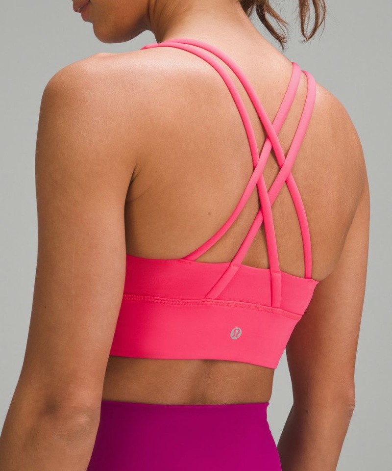 Lululemon Energy Longline Bra Medium Support, B–D Cups Sport BH Dam Röda Sverige | FTVQSK237