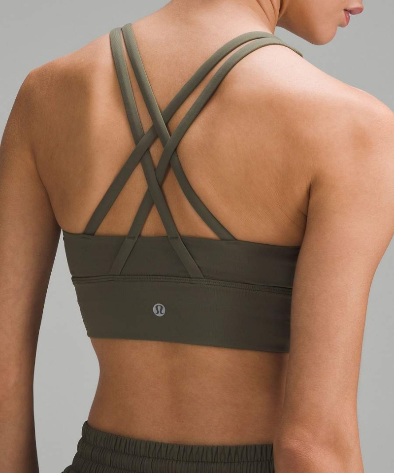 Lululemon Energy Longline Bra Medium Support, B–D Cups Sport BH Dam Mörkgröna Sverige | RYNCPV564