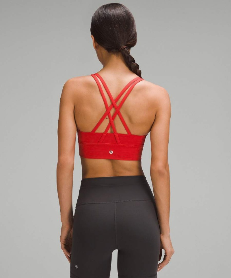 Lululemon Energy Longline Bra Medium Support, B–D Cups Sport BH Dam Röda Sverige | DIJYGC284