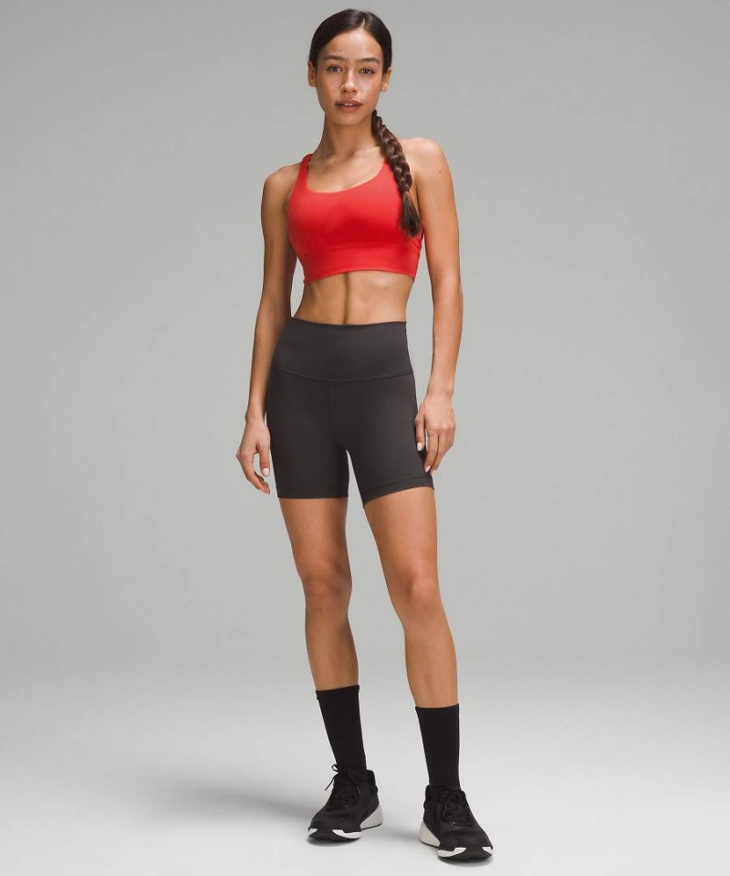 Lululemon Energy Longline Bra Medium Support, B–D Cups Sport BH Dam Röda Sverige | DIJYGC284