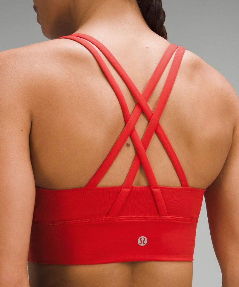 Lululemon Energy Longline Bra Medium Support, B–D Cups Sport BH Dam Röda Sverige | DIJYGC284