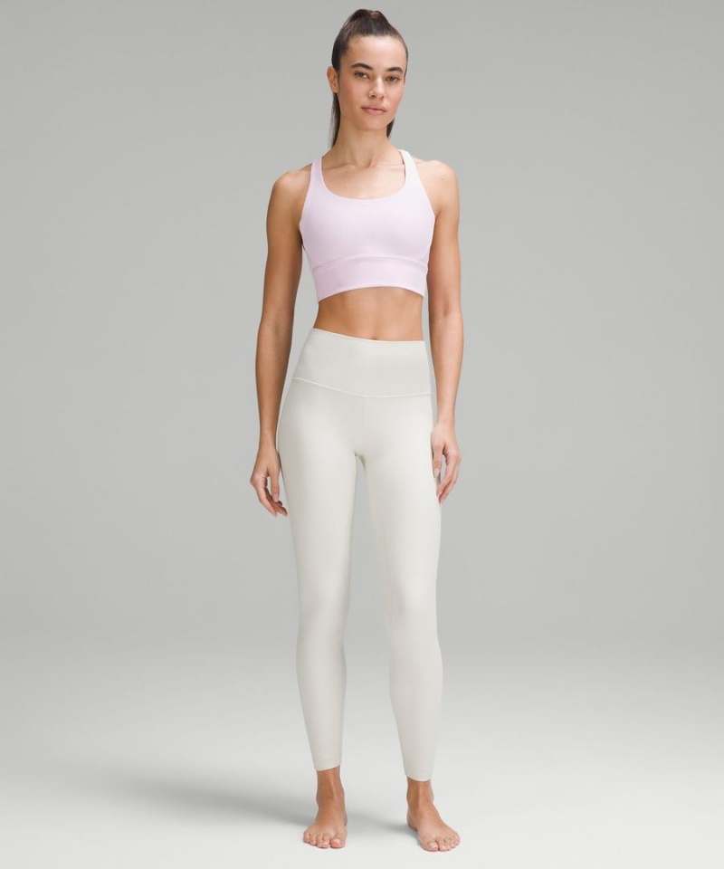 Lululemon Energy Longline Räfflad Bra Medium Support, B–D Cups Sport BH Dam Rosa Sverige | AFWPMO951