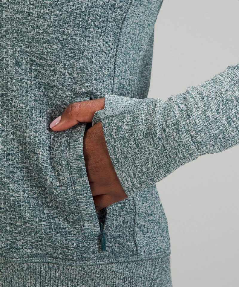 Lululemon Engineered Warmth Half-Zip Tröjor Dam Gröna Vita Sverige | HGZUAP169