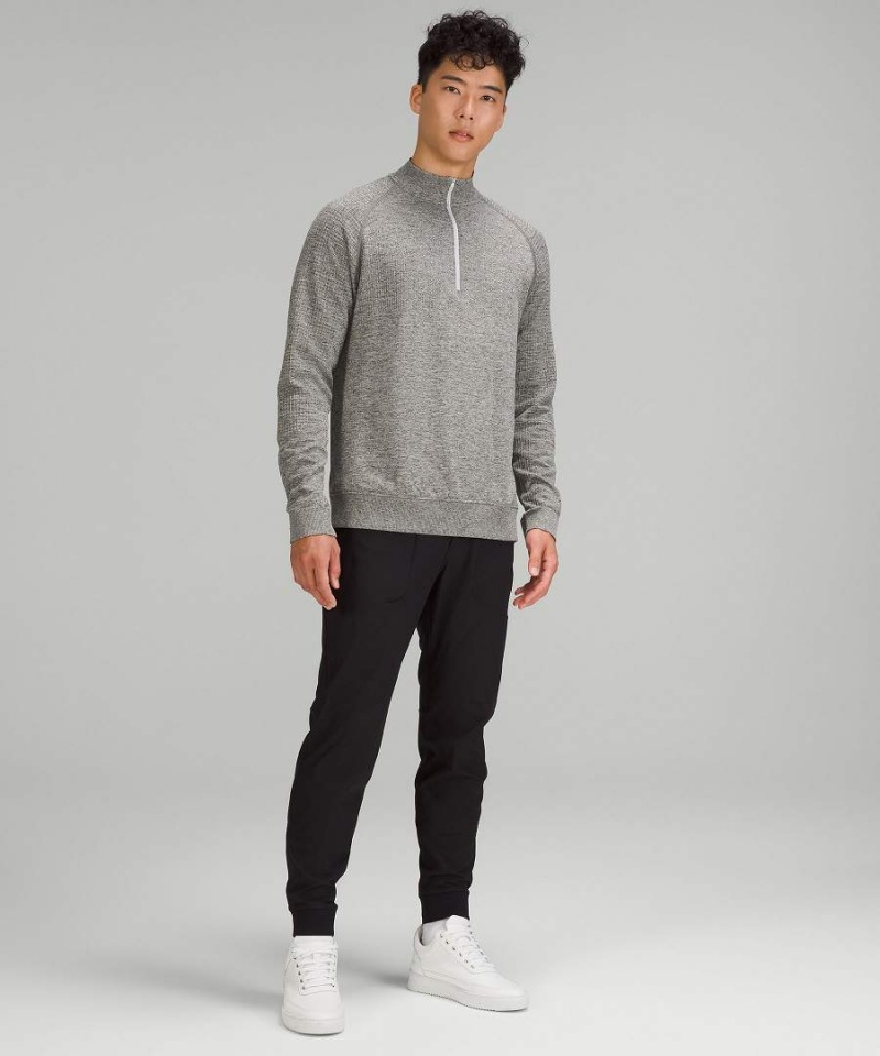Lululemon Engineered Warmth Half Zip Tröjor Herr Vita Grå Svarta Sverige | CHKGED496
