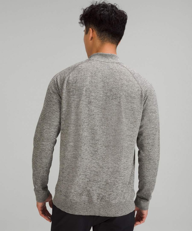 Lululemon Engineered Warmth Half Zip Tröjor Herr Vita Grå Svarta Sverige | CHKGED496