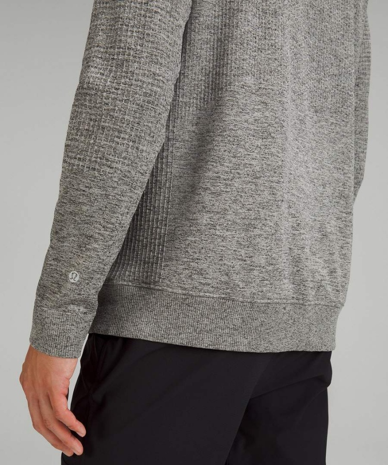 Lululemon Engineered Warmth Half Zip Tröjor Herr Vita Grå Svarta Sverige | CHKGED496