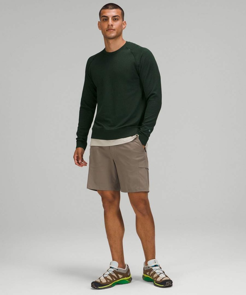 Lululemon Engineered Warmth Long-Sleeve Crew Tröjor Herr Gröna Gröna Sverige | VIWJYF937