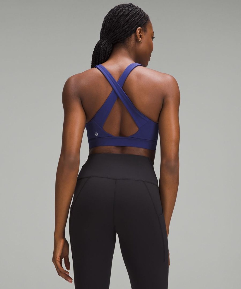 Lululemon Envital Bra Medium Support, D/DD Cup Sport BH Dam Blå Sverige | WLSBEK408