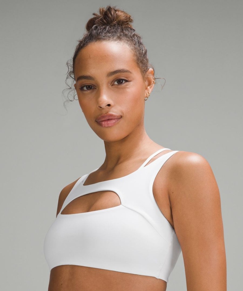 Lululemon Everlux Front Cut-Out Train Bra Light Support, B/C Cup Sport BH Dam Vita Sverige | MKSNXJ843