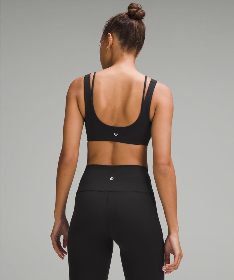 Lululemon Everlux Front Cut-Out Train Bra Light Support, B/C Cup Sport BH Dam Svarta Sverige | PENDTB956