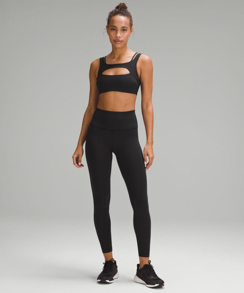 Lululemon Everlux Front Cut-Out Train Bra Light Support, B/C Cup Sport BH Dam Svarta Sverige | PENDTB956