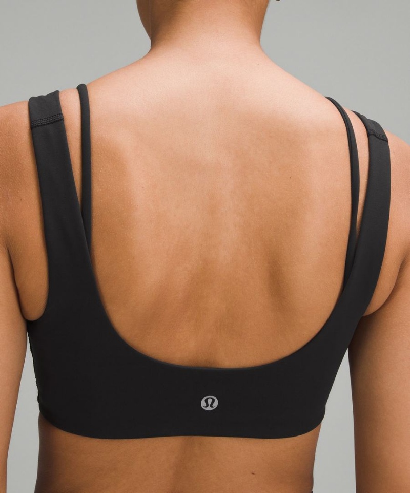 Lululemon Everlux Front Cut-Out Train Bra Light Support, B/C Cup Sport BH Dam Svarta Sverige | PENDTB956