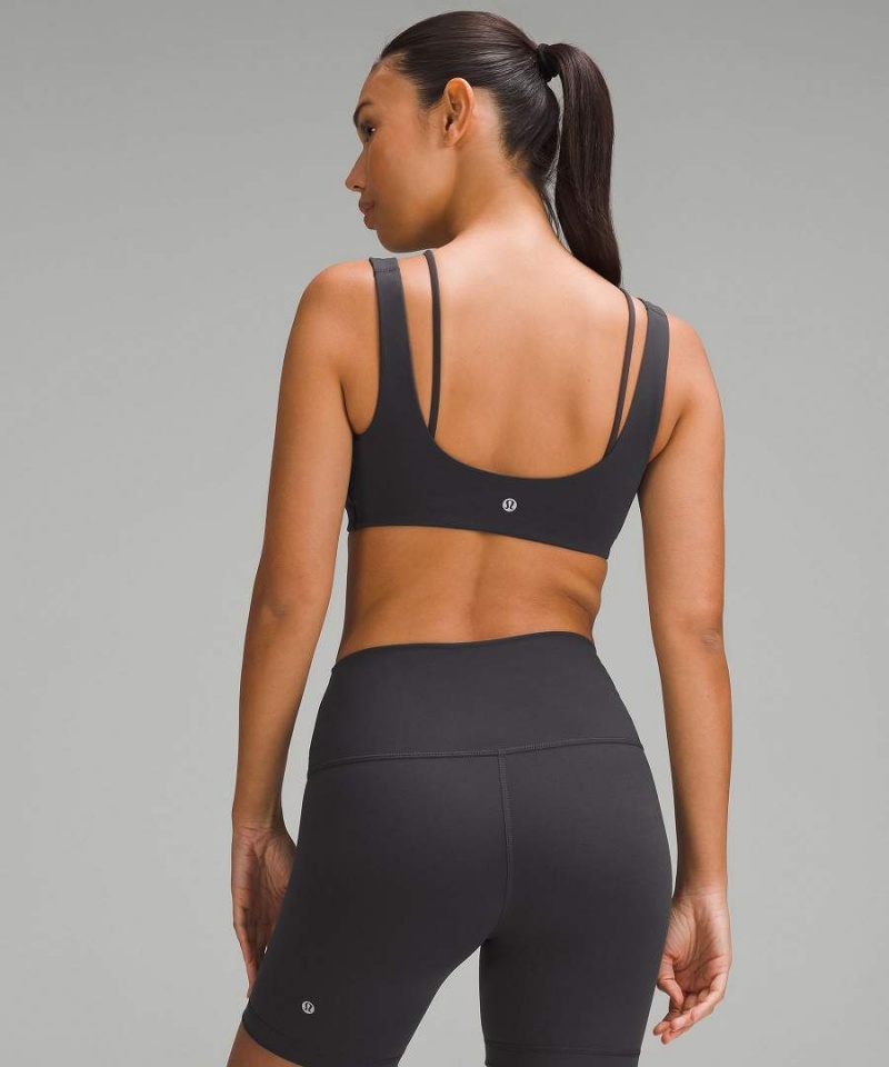 Lululemon Everlux Front Cut-Out Train Bra Light Support, B/C Cup Sport BH Dam Mörkgrå Sverige | FUWXSR480