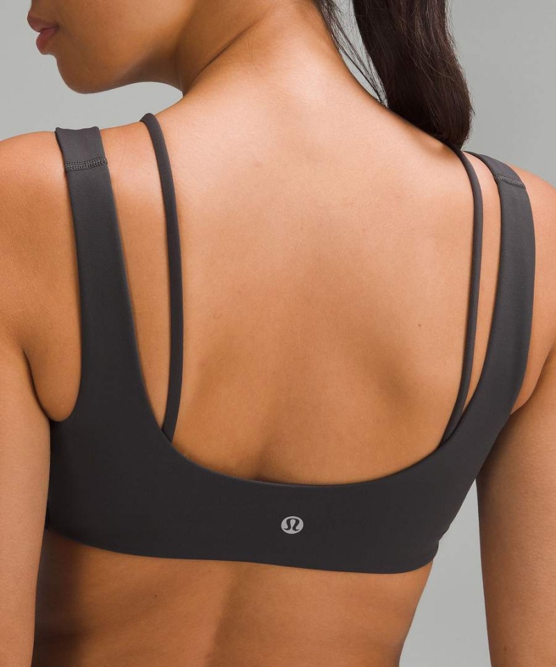 Lululemon Everlux Front Cut-Out Train Bra Light Support, B/C Cup Sport BH Dam Mörkgrå Sverige | FUWXSR480