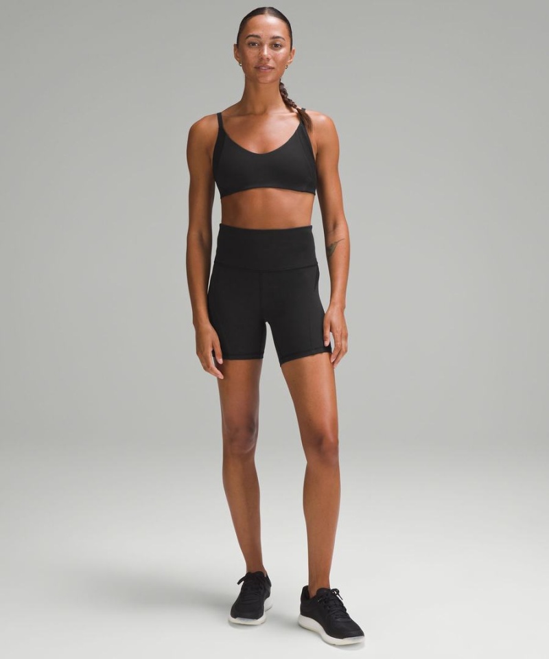 Lululemon Everlux with Mesh Train Bra B/C Cup Sport BH Dam Svarta Sverige | COHWDT780