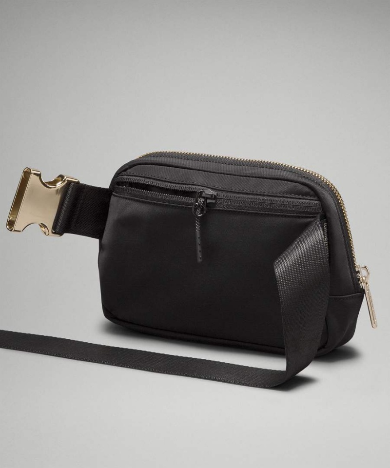 Lululemon Everywhere 1L Metal Hardware Bältesväska Herr Svarta Guld Sverige | LTKPGC413