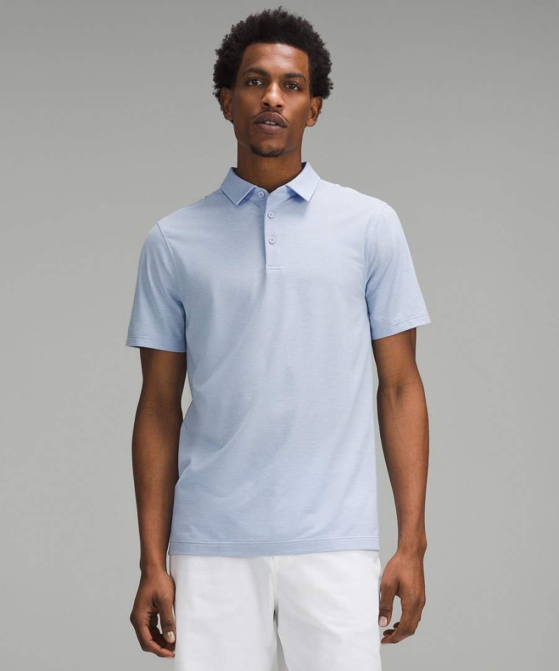 Lululemon Evolution Korta-Sleeve Piketröja Herr Blå Beige Sverige | IPLBUK627