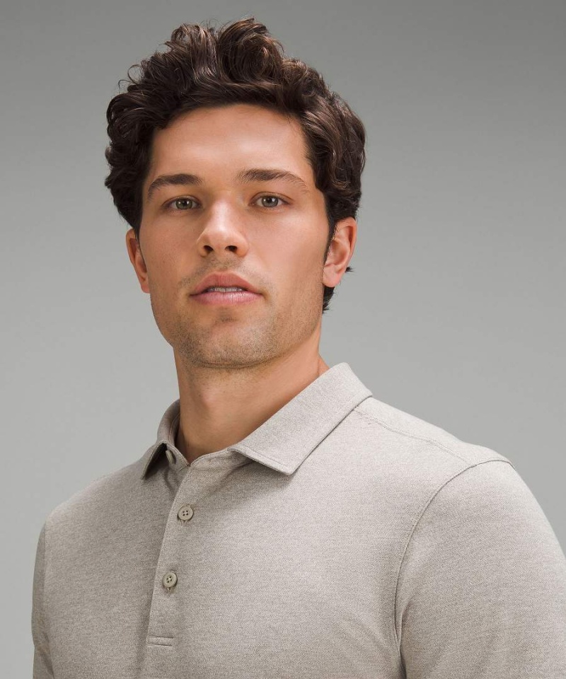 Lululemon Evolution Pique Korta-Sleeve Piketröja Herr Grå Sverige | TEXMKF741