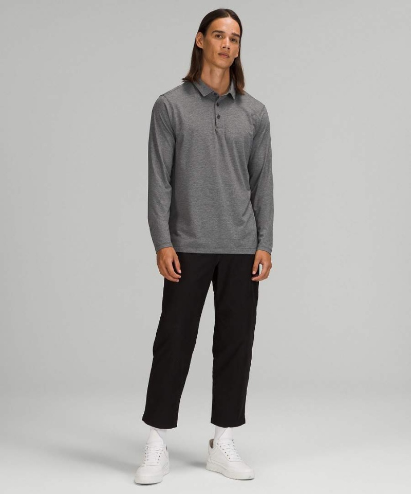 Lululemon Evolution Pique Long-Sleeve Piketröja Herr Turkos Sverige | AHMZKY459