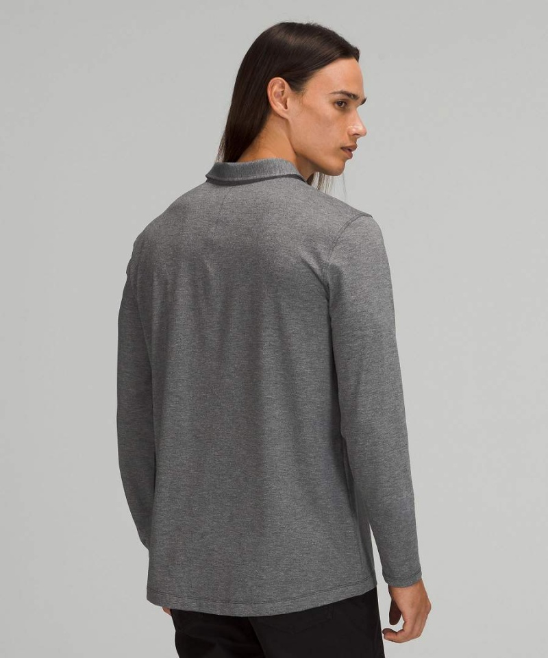 Lululemon Evolution Pique Long-Sleeve Piketröja Herr Turkos Sverige | AHMZKY459