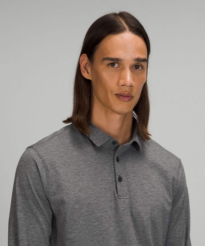 Lululemon Evolution Pique Long-Sleeve Piketröja Herr Turkos Sverige | AHMZKY459