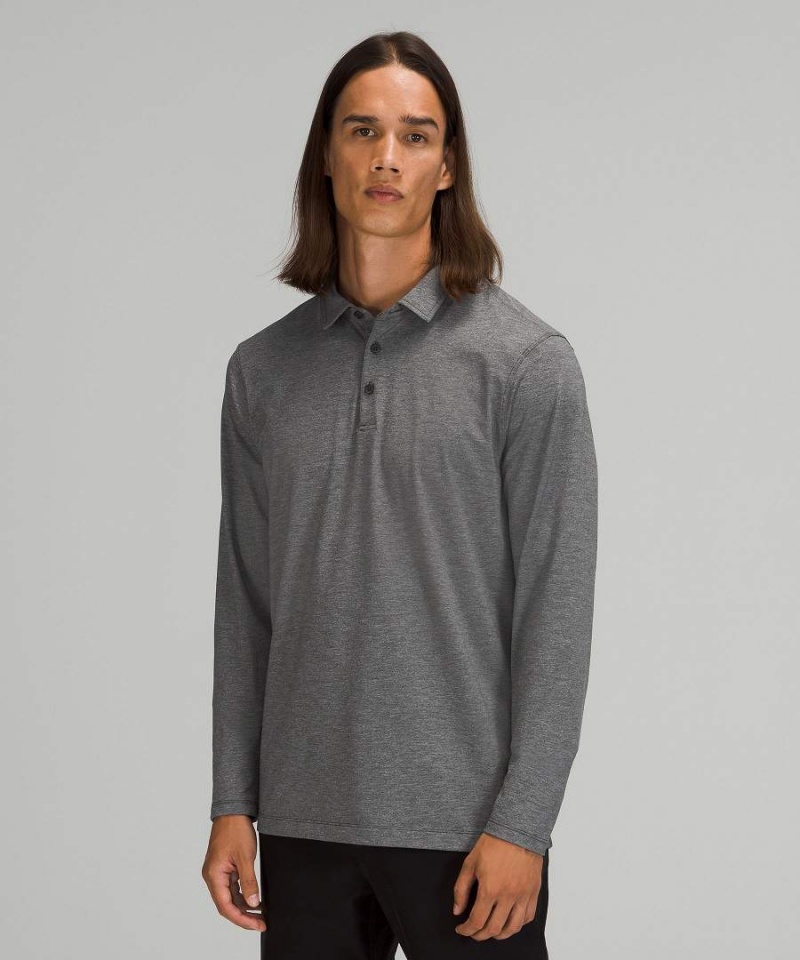 Lululemon Evolution Pique Long-Sleeve Piketröja Herr Turkos Sverige | AHMZKY459