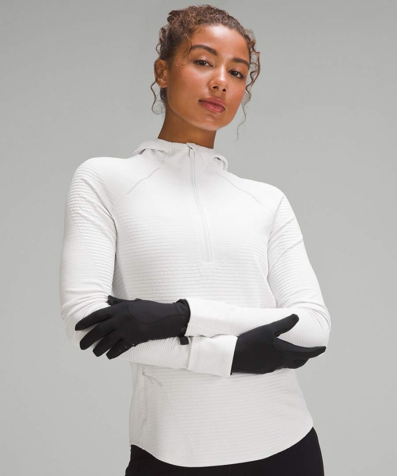 Lululemon Fast and Free Fleece Löpar Handskar Dam Svarta Sverige | HRSWPB863