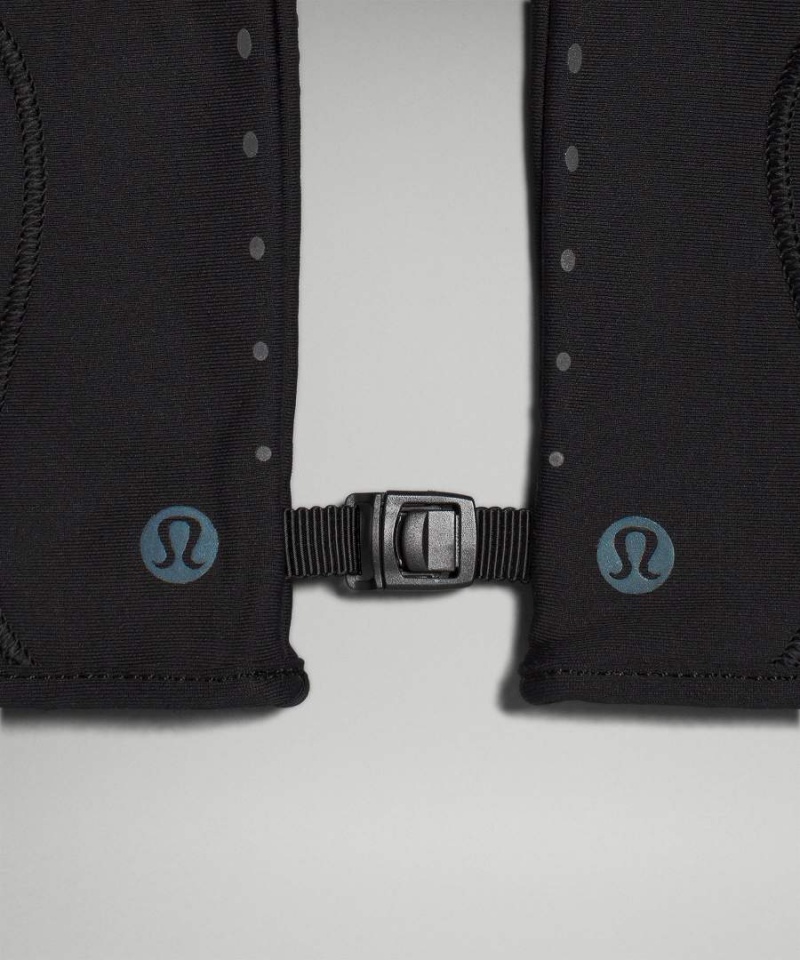 Lululemon Fast and Free Fleece Löpar Handskar Dam Svarta Sverige | HRSWPB863