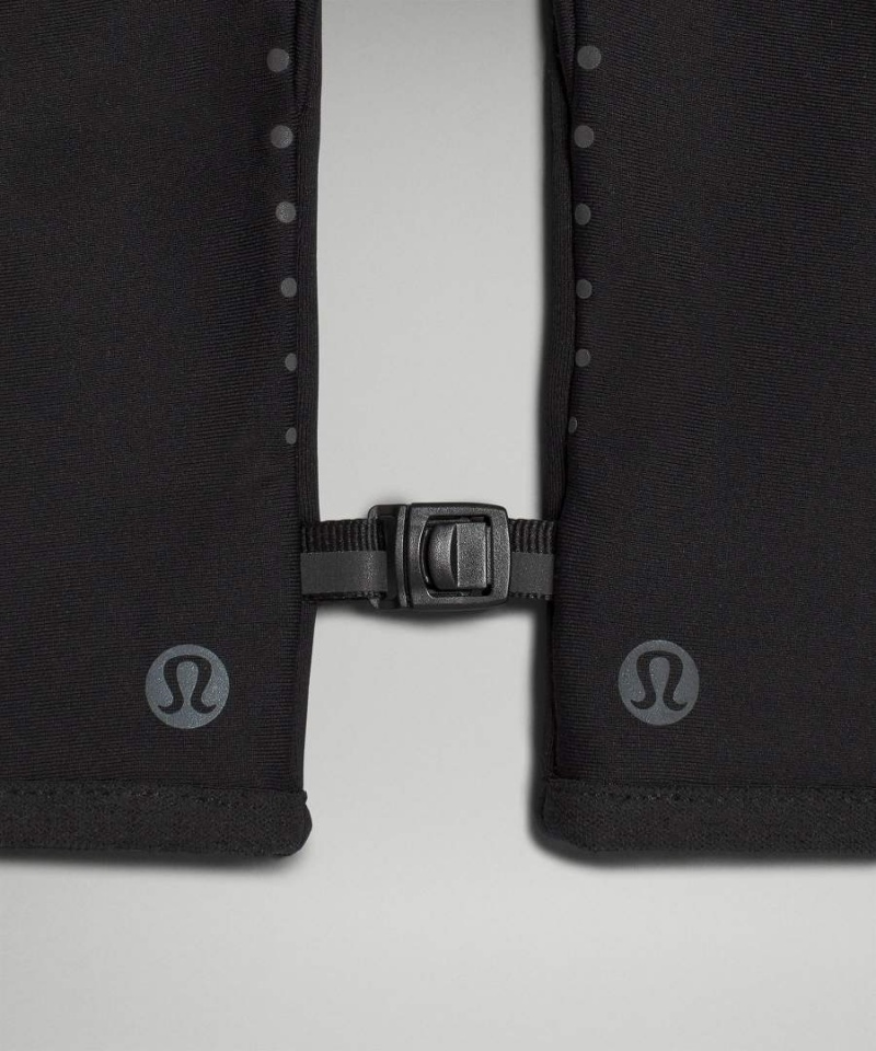 Lululemon Fast and Free Fleece Löpar Handskar Herr Svarta Sverige | CUTKAM956