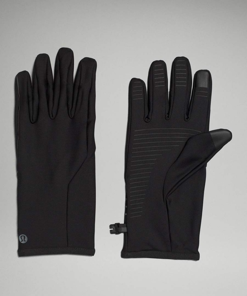 Lululemon Fast and Free Fleece Löpar Handskar Herr Svarta Sverige | CUTKAM956