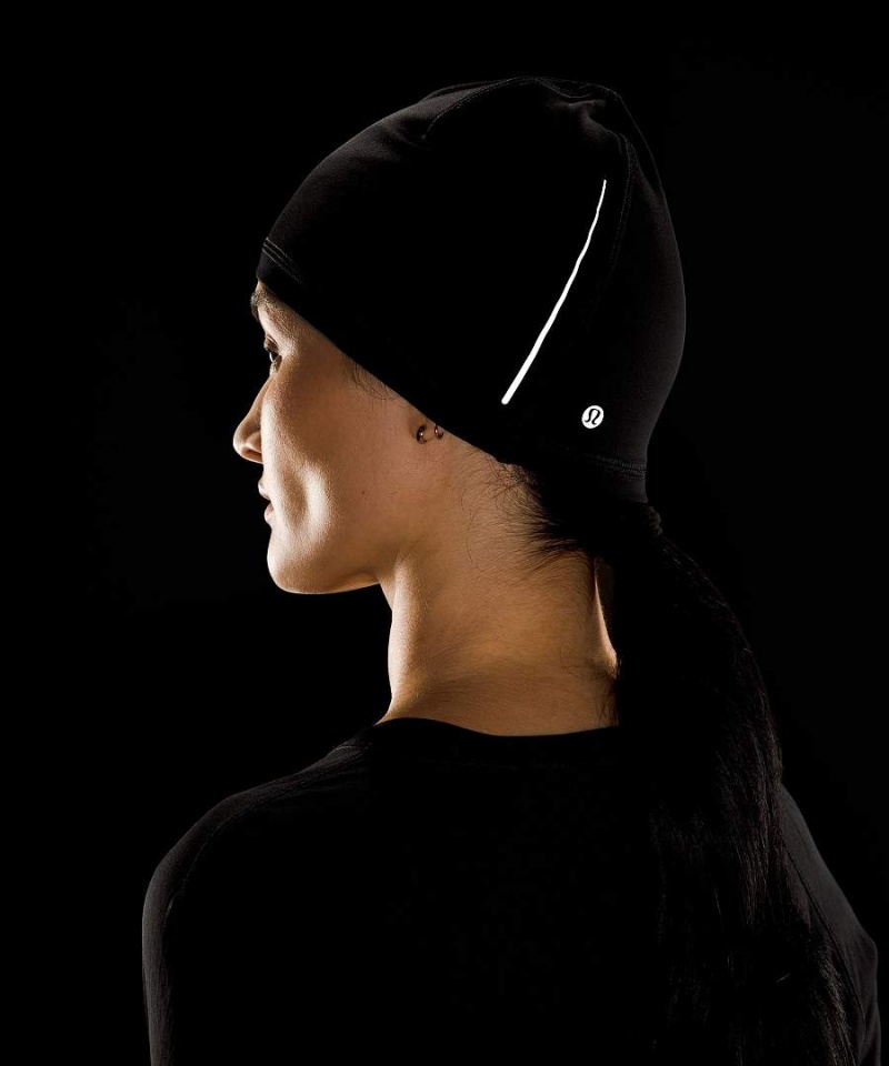 Lululemon Fast and Free Fleece Löpar Mössa Herr Svarta Sverige | XVJWRQ943