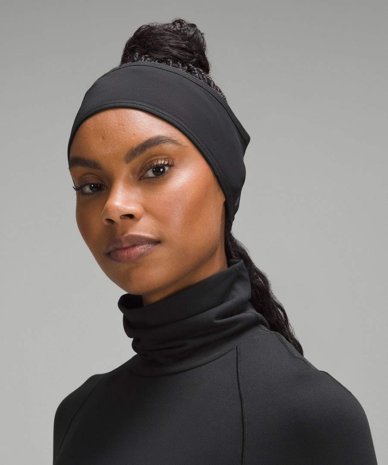 Lululemon Fast and Free Fleece Löpar Öronvärmare Dam Svarta Sverige | DGWOCV432