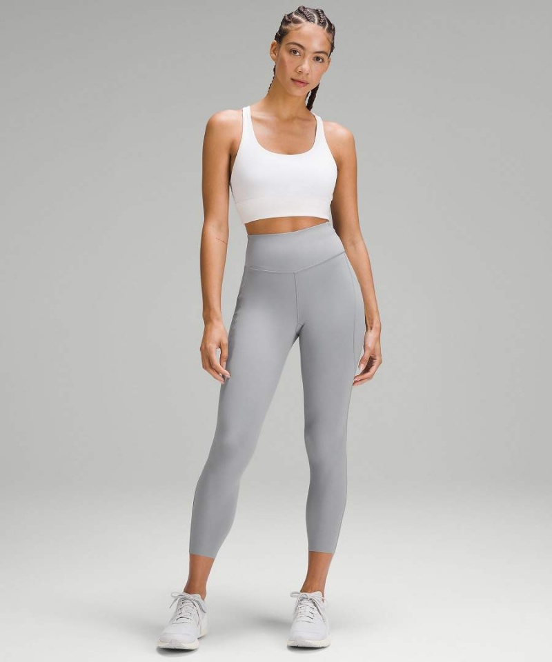 Lululemon Fast and Free High-Rise 25” Pockets Updated Tights Dam Grå Sverige | AISLXK764