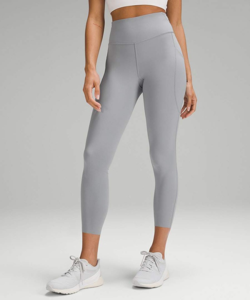 Lululemon Fast and Free High-Rise 25” Pockets Updated Tights Dam Grå Sverige | AISLXK764